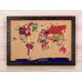 Color Cork World Map Corkboard S memo notice message note wall travel pin board   253556590586